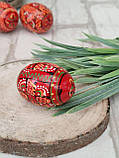 Яйце великоднє дерев яне крашене , писанка, крашанка, для кошика, h 6 cm, фото 5