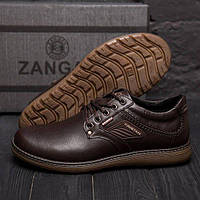 Чоловічі шкіряні коричневі туфлі Kristan, чоловічі класичні туфлі, чоловічі туфлі з натуральної шкіри