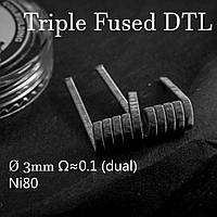 DTL Triple Fused Clapton Coil 0.1Ω