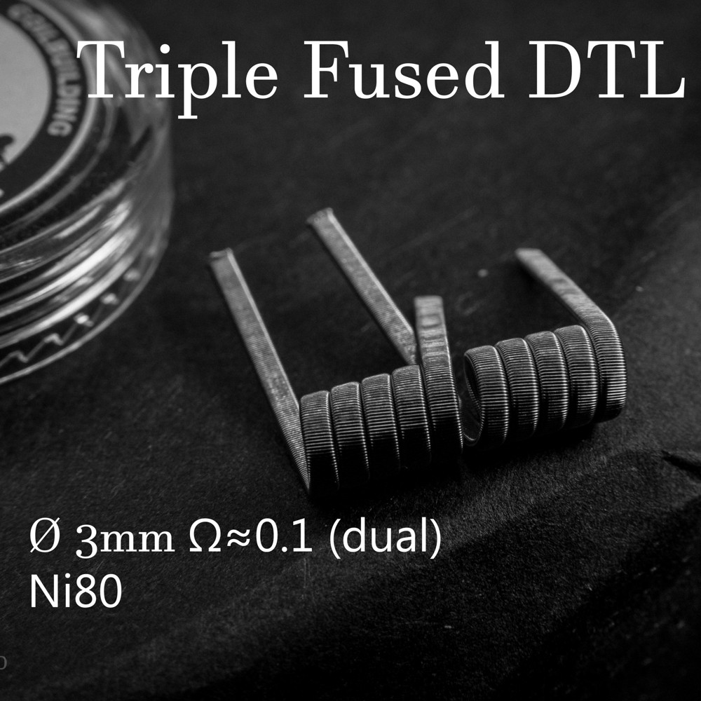 DTL Triple Fused Clapton Coil 0.1Ω
