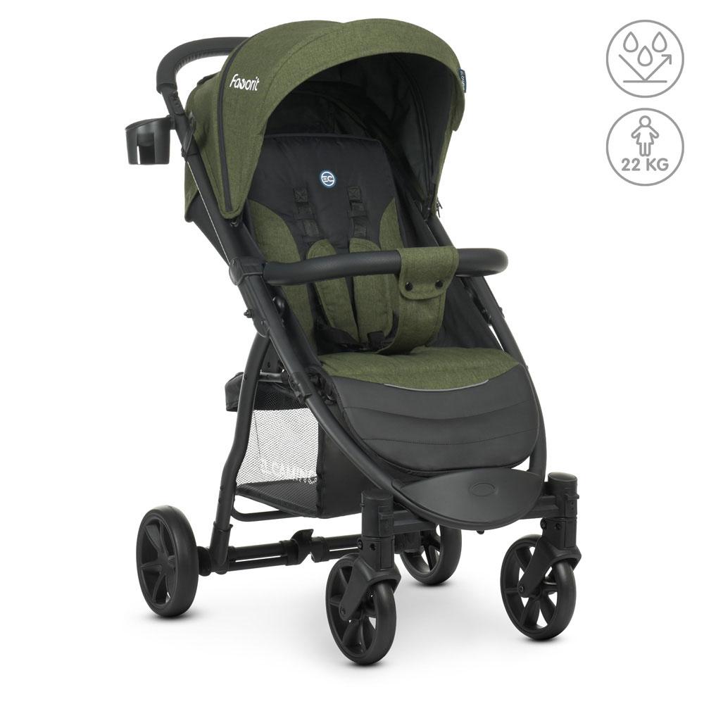 Коляска прогулянкова El Camino Favorit v. 2 M 3409N Moss Green навантаження 22кг фаворит хакі