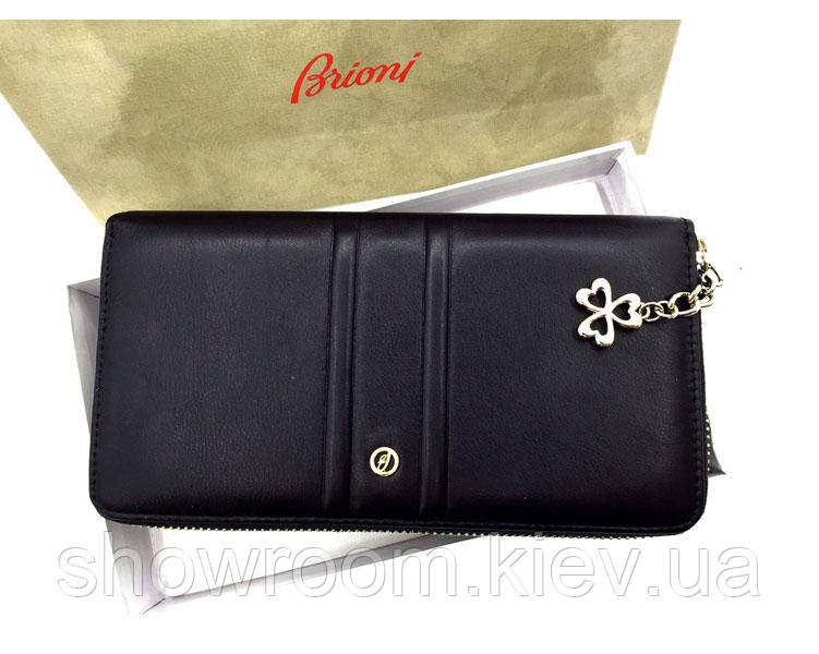 Жіночий шкіряний гаманець на блискавці Brioni (3735)
