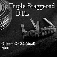 DTL Triple Staggered Clapton Coil 0.1Ω