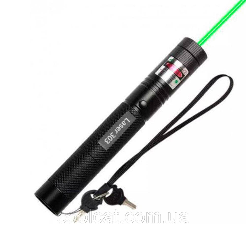 Указка лазерная с зеленым лучом до 10 км, YL-Laser 303 / Мощный зеленый лазер - фото 6 - id-p1782144547