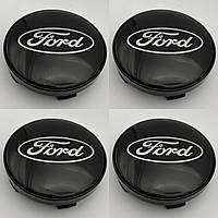 Колпачки на диски Ford 60 мм 56 мм черный