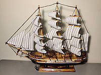 Парусник сувенирный, деревянный корабль 44см * 10 см * 37 см(высота) 9811