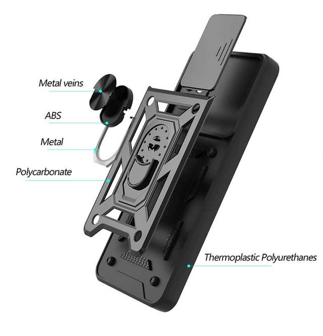 Ударостійкий чохол Camshield Serge Ring for Magnet для Samsung Galaxy A12 (A125F) / M12 (M127F)