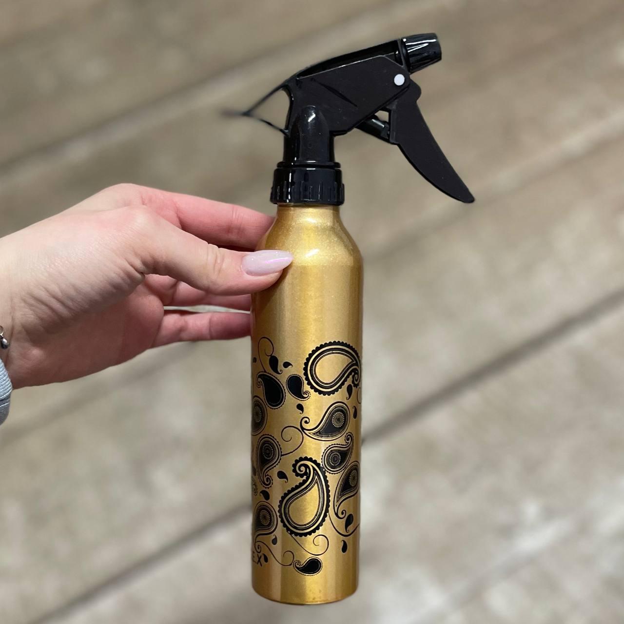 Пульверизатор металевий YRE (Золотий з візерунками)