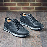 Кросівки Чоловічі Шкіряні Чорні, фото 4