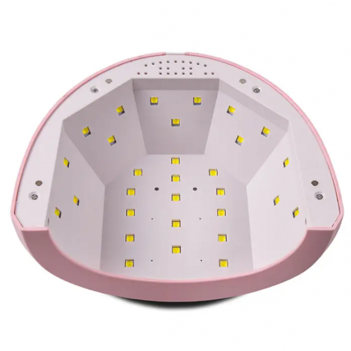 УФ лампа для ногтей Sun 1 CCFL LED 48W сушилка сенсор гель лак Розовая - фото 2 - id-p1783665281