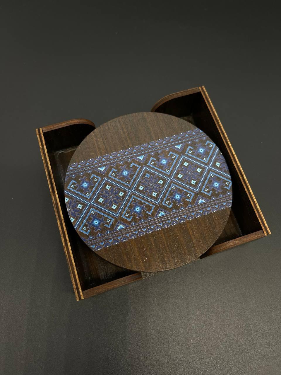 Комплект підставок в коробочці, 6шт., тоновані, 10х11см, фото 1