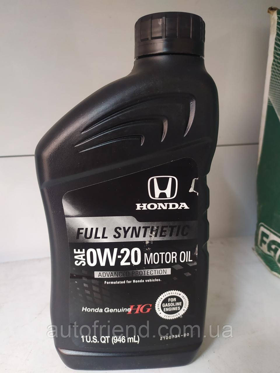 Купить HONDA Motor Oil Synthetic Blend 0w20 1л цена в Харькове ...
