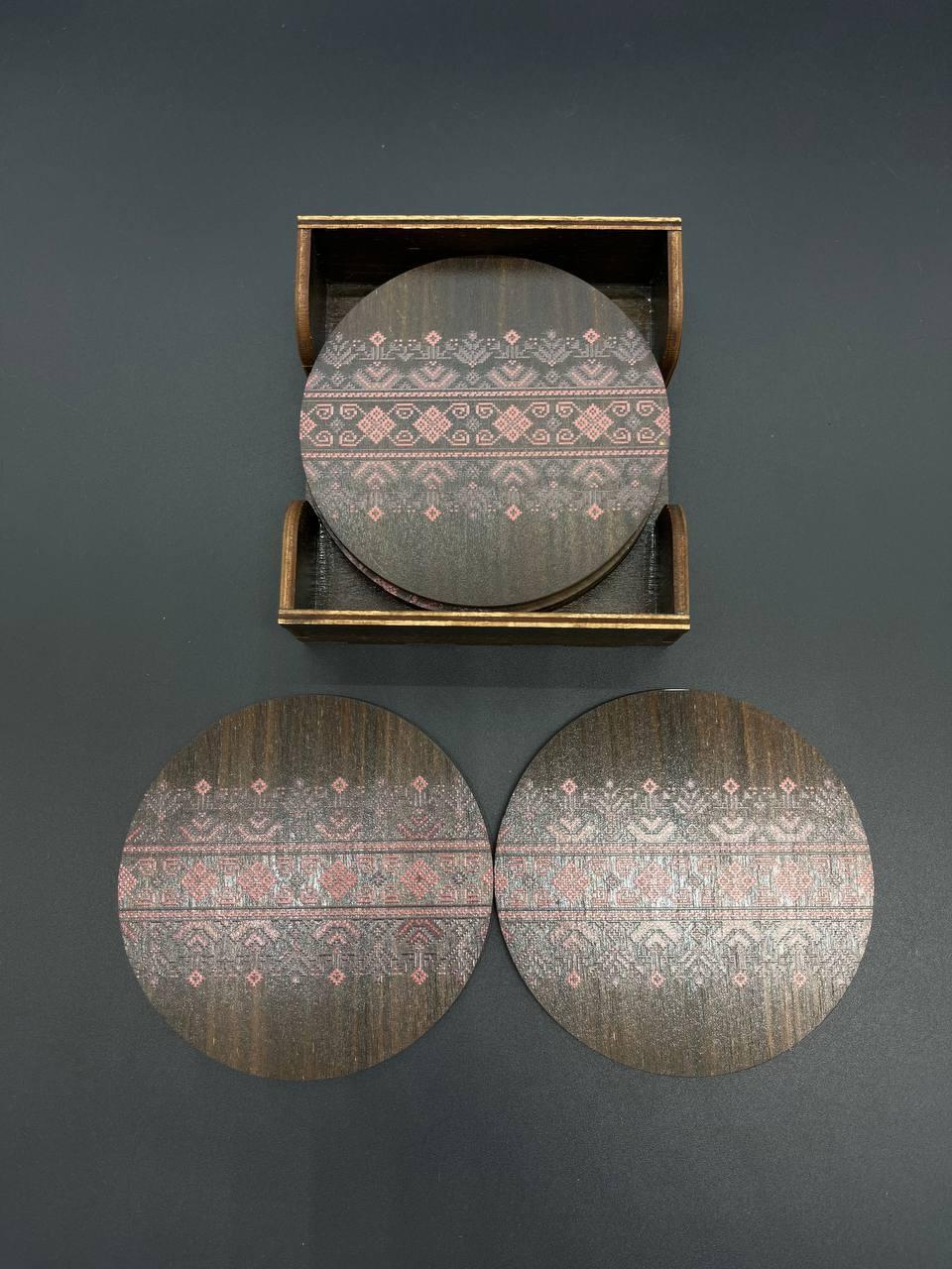 Комплект підставок в коробочці, 6шт., тоновані, 10х11см, фото 1