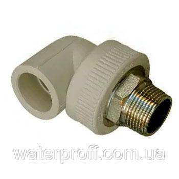 Кут PPR із зовнішньою різьбою 50х1 1/2" під ключ, EVCI, фото 1