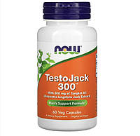 NOW Foods TestoJack 300, 300 мг, підтримка чоловічого здоров я, 60 вегетаріанських капсул