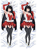 Велика подушка з принтом аніме "Дакімакура" із зображенням Юмеко, 40х120 см, ТМ Лежебока