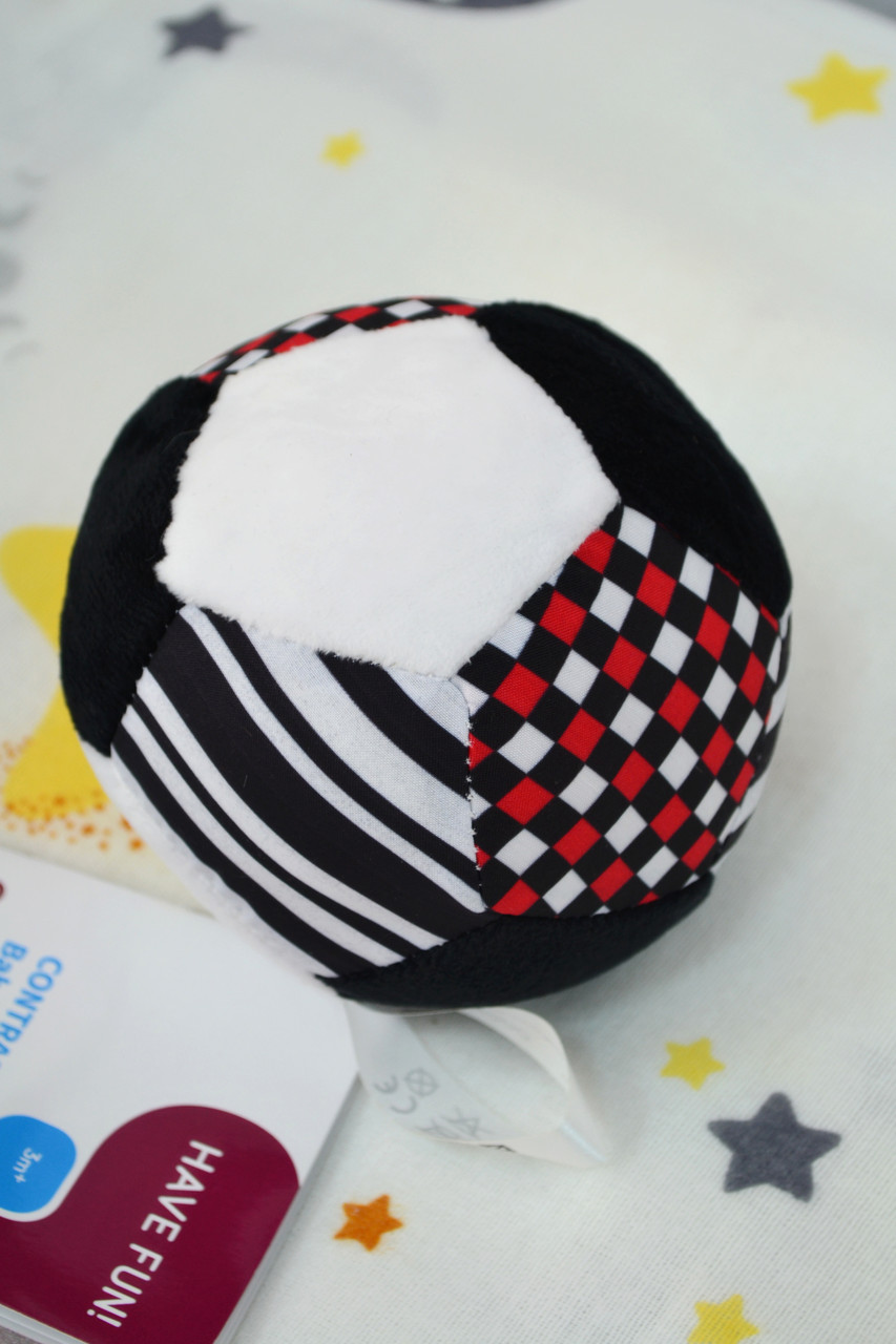 М'яка контрастна іграшка BabyOno М'яч 12 см, фото 1