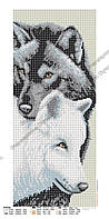 Схема для вышивки бисером ,, Черный и белый волки ,, Cб-788