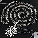 Срібна цепочка чоловіча із підвісом зірка ерцгамми. Чоловічий кулон і ланцюг на шию. 50 см, фото 7