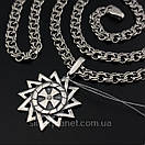 Срібна цепочка чоловіча із підвісом зірка ерцгамми. Чоловічий кулон і ланцюг на шию. 60 см, фото 7