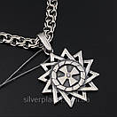 Срібна цепочка чоловіча із підвісом зірка ерцгамми. Чоловічий кулон і ланцюг на шию. 60 см, фото 8