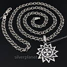 Срібна цепочка чоловіча із підвісом зірка ерцгамми. Чоловічий кулон і ланцюг на шию. 60 см, фото 9