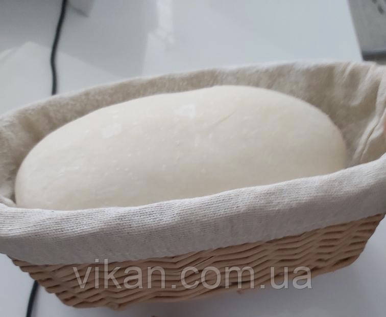 Кошик форма для розстойки, відстоювання хліба з цільної лози, овал на 500 г, 25*14*8