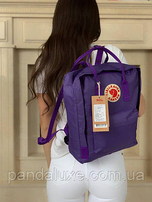 Рюкзак жіночий стильний канкен Fjallraven Kanken Classic 16л фіолетовий, фото 6