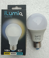 Світлодіодна LED лампа A60 Ilumia 10W Е27 з регулюванням колірної температури 2700-4100-6500К (уцінка)