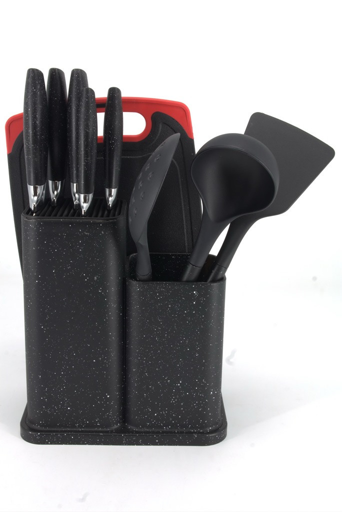 Кухонний набір з ножами BRIGHT CHEF 10 речей багатофункціональний, фото 1