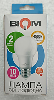 Світлодіодна LED лампа A60 Biom 10W Е27 4500К (уцінка)