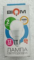 Світлодіодна LED лампа A60 Biom 12W Е27 4500К (уцінка)