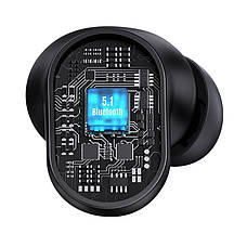 Навушники вакуумні безпровідні з мікрофоном Usams BH11 Bluetooth в кейсі Чорний (BHUBH01), фото 5