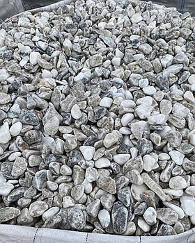 Галька мармурова 25 кг "Білі Карпати" декоративний камінь для ландшафтного дизайну