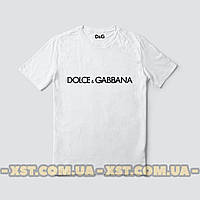 Мужская футболка оверсайз oversize Dolce Gabbana Дольче Габбана Белая