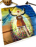 Красочный женский шелковый платок Берегиня 90*90 из Турции