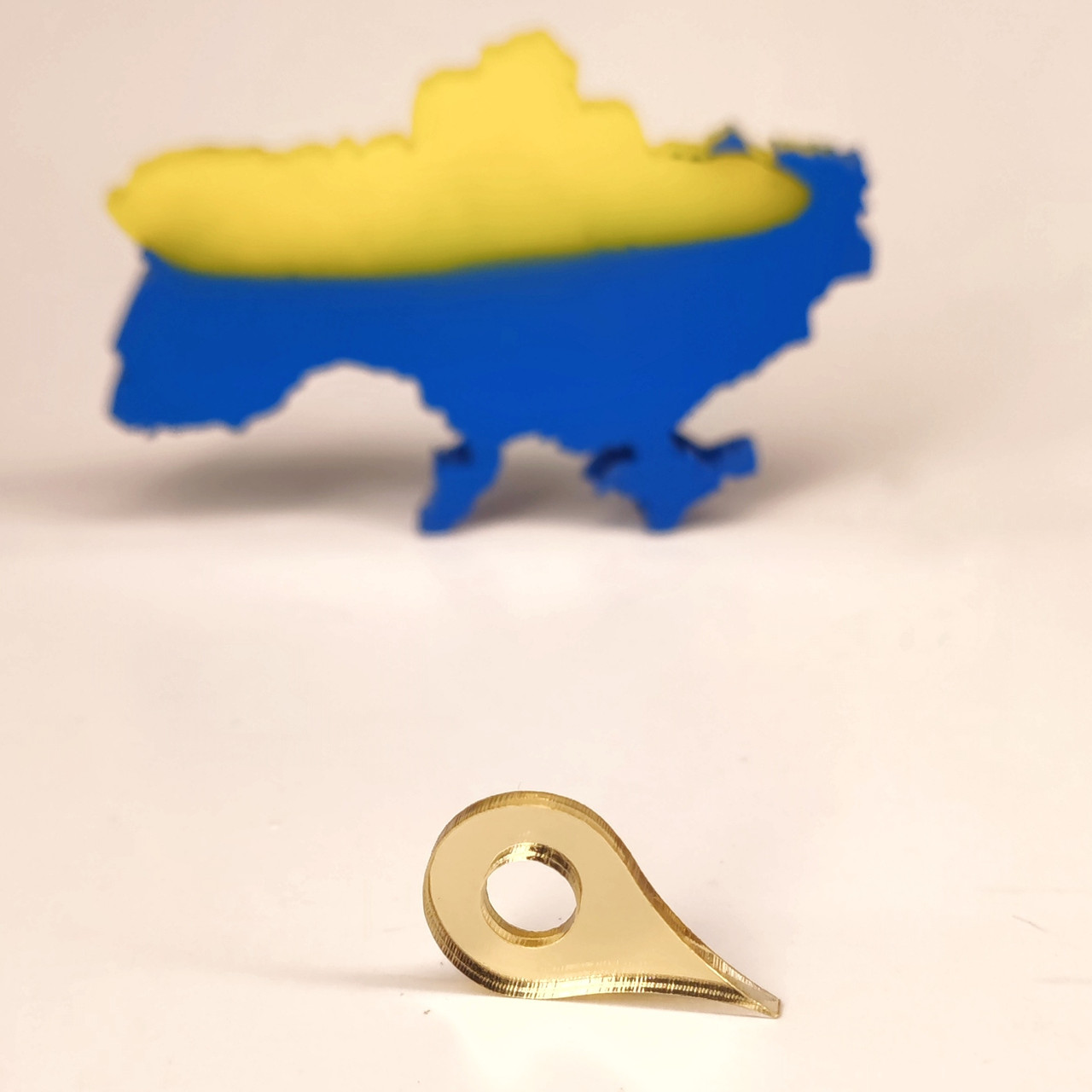 Відмітка "точка GPS" акрил, золото, 5 шт. Комплект 5 шт - 25, 30, 35, 40, 45 мм