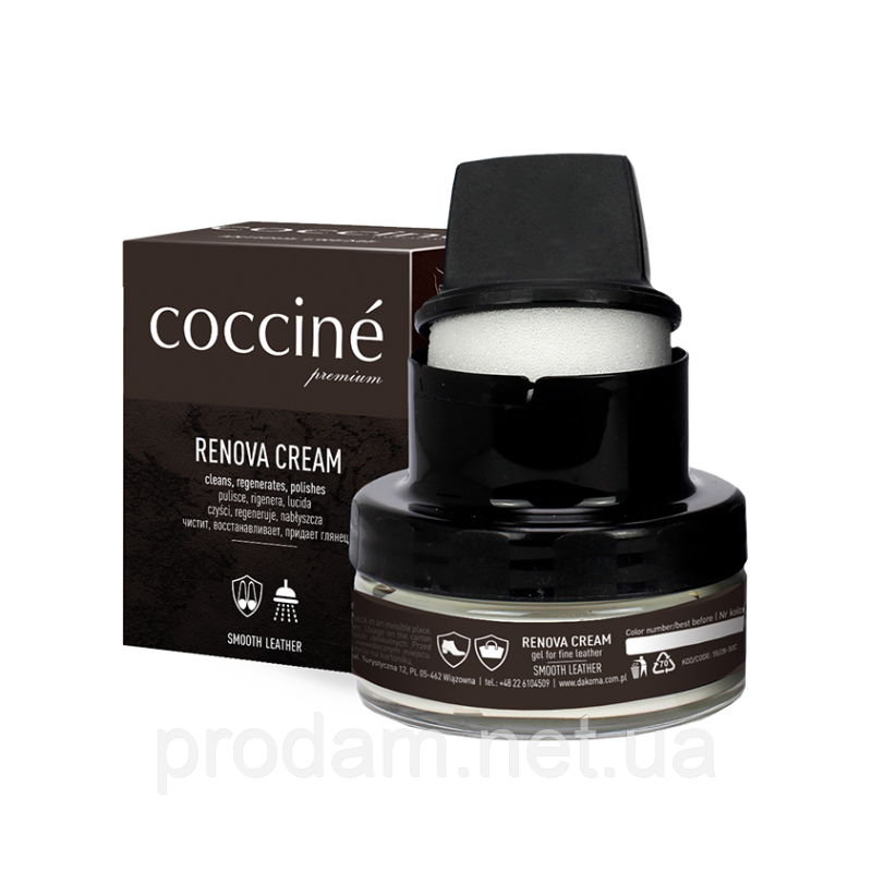 Крем безколірний гель для взуття та шкіряними виробами Coccine RENOVA CREAM
