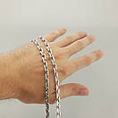 Масивний срібна цепочка якірного плетіння. Чоловічий ланцюжок срібло якір 50 см, фото 8