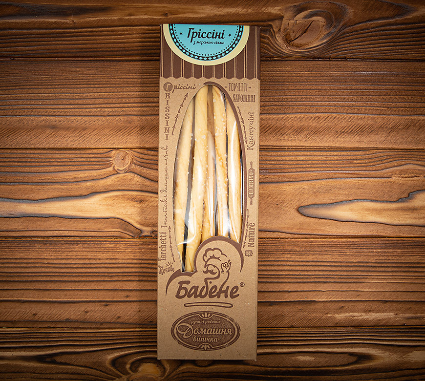 Купить Гриссини с морской солью Бабене Babene, 125 г, цена 57 грн ...