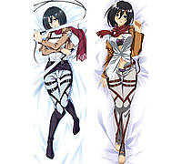 Подушка для любителів аніме "Дакімакура" із зображенням Мікаса, 40х120 см, ТМ Лежебока