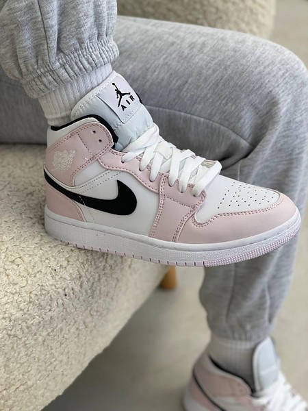 Air Jordan 1 Mid Barely Rose Pink White Black BQ6472 500 High Top Store 751732715