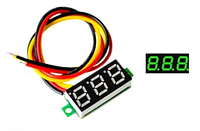 Цифровий міні вольтметр Зелений DC0 100V. 0,28"