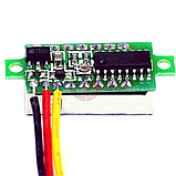 Цифровий міні вольтметр Зелений DC0 – 100V. 0,28", фото 4