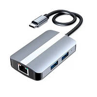 USB 3.0 Type-C - RJ45 Ethernet LAN адаптер и хаб 2x USB 2.0 3.0 SD TF