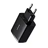 Зарядний пристрій Baseus мережевий Compact Charger 3U 17 W 3 USB Black (CCXJ020101), фото 5