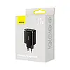 Зарядний пристрій Baseus мережевий Compact Charger 3U 17 W 3 USB Black (CCXJ020101), фото 6