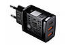 Швидкий зарядний пристрій Baseus Compact 2x USB/USB Type C 30W 3A PD Quick Charge Black (CCXJ-E01), фото 3