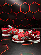 Чоловічі кросівки Nike Dunk Low Retro Medium Gray Varsity Red CW1590-002, фото 5
