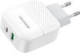 Мережевий зарядний пристрій BOROFONE BA46A Premium PD+QC3.0 3A 18W white, фото 3
